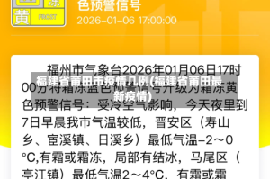福建省莆田市疫情几例(福建省莆田最新疫情)