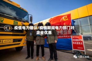 疫情电力建议/疫情期间电力部门对企业优惠