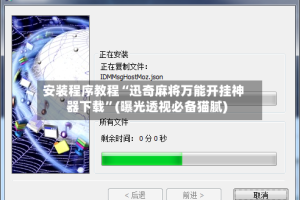 安装程序教程“迅奇麻将万能开挂神器下载”(曝光透视必备猫腻)
