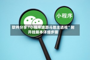 软件分享“小程序途游斗地主透视”附开挂脚本详细步骤