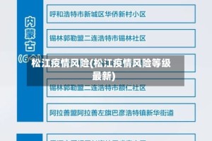 松江疫情风险(松江疫情风险等级最新)