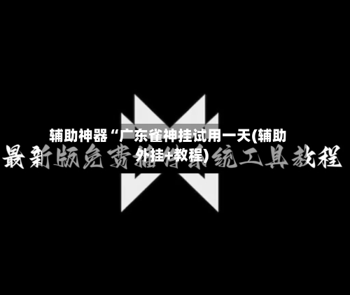 辅助神器“广东雀神挂试用一天(辅助外挂+教程)-第2张图片
