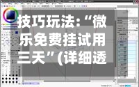 技巧玩法:“微乐免费挂试用三天”(详细透视教程)-第3张图片