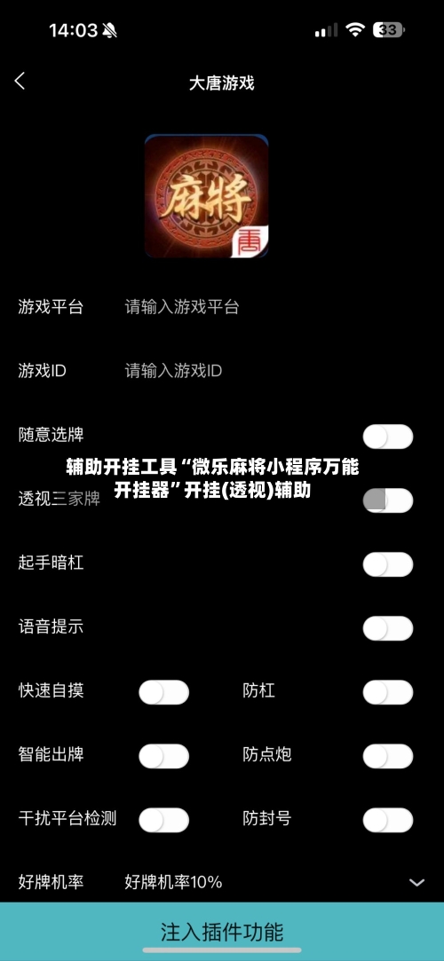 辅助开挂工具“微乐麻将小程序万能开挂器”开挂(透视)辅助-第3张图片