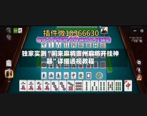 独家实测“闲来麻将贵州麻将开挂神器”详细透视教程-第2张图片