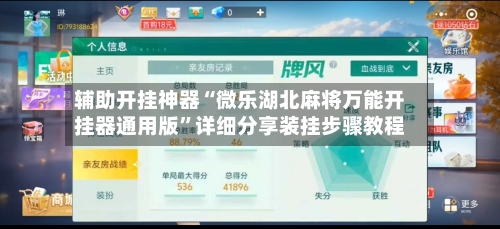 辅助开挂神器“微乐湖北麻将万能开挂器通用版”详细分享装挂步骤教程-第1张图片