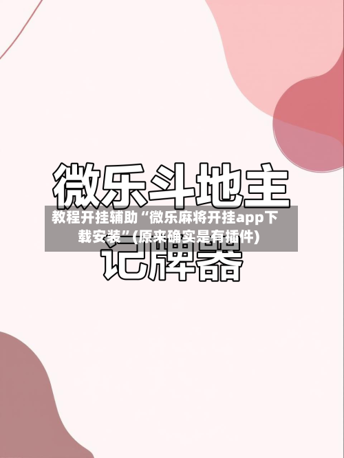 教程开挂辅助“微乐麻将开挂app下载安装”(原来确实是有插件)-第3张图片
