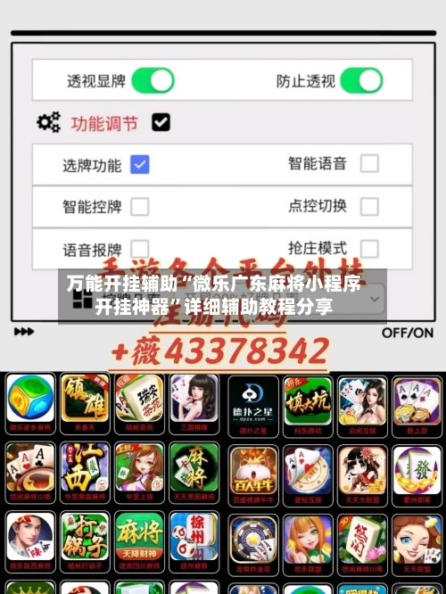 万能开挂辅助“微乐广东麻将小程序开挂神器”详细辅助教程分享-第1张图片